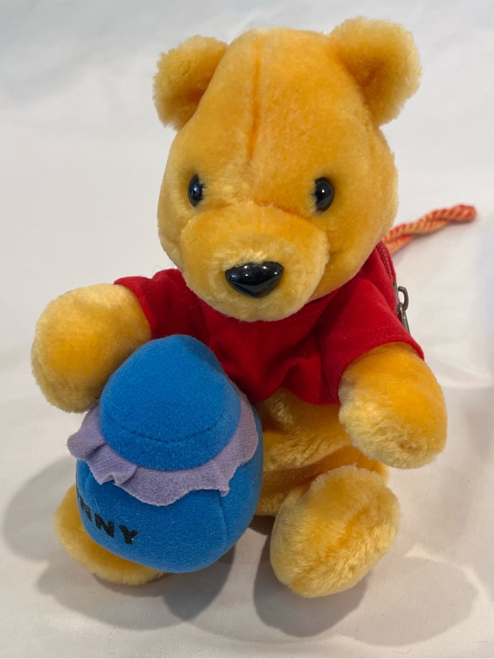 Vintage Disney Winnie Pooh Plush Purse Sling Bag Pyramid HUNNY 90s